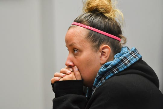 Sarah Conde appears in 54-A District Judge Louise Alderson's courtroom Friday, Sept. 14, 2018, for a preliminary hearing.