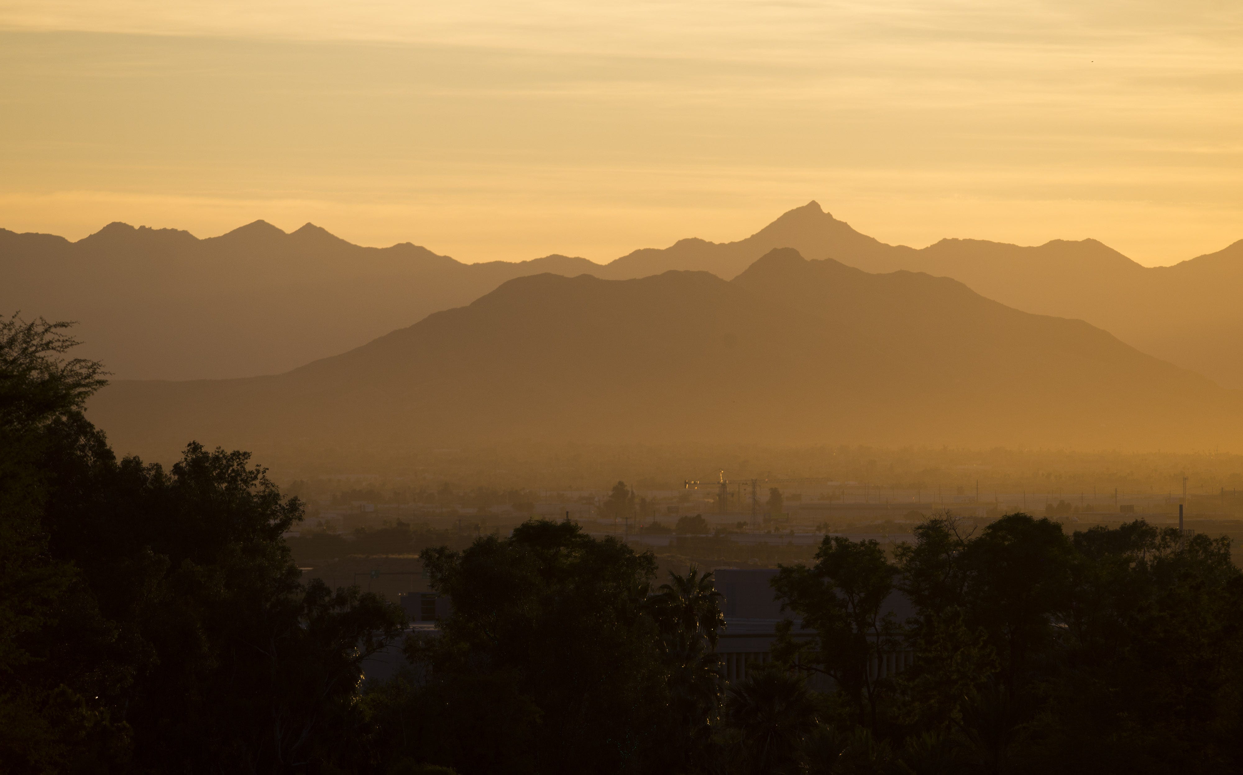 Haze in the air around Phoenix.