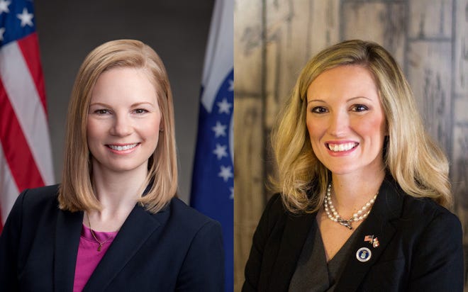 Missouri State Auditor Nicole Galloway, CPA, left, and Saundra McDowell, a candidate for Missouri State Auditor in 2018.