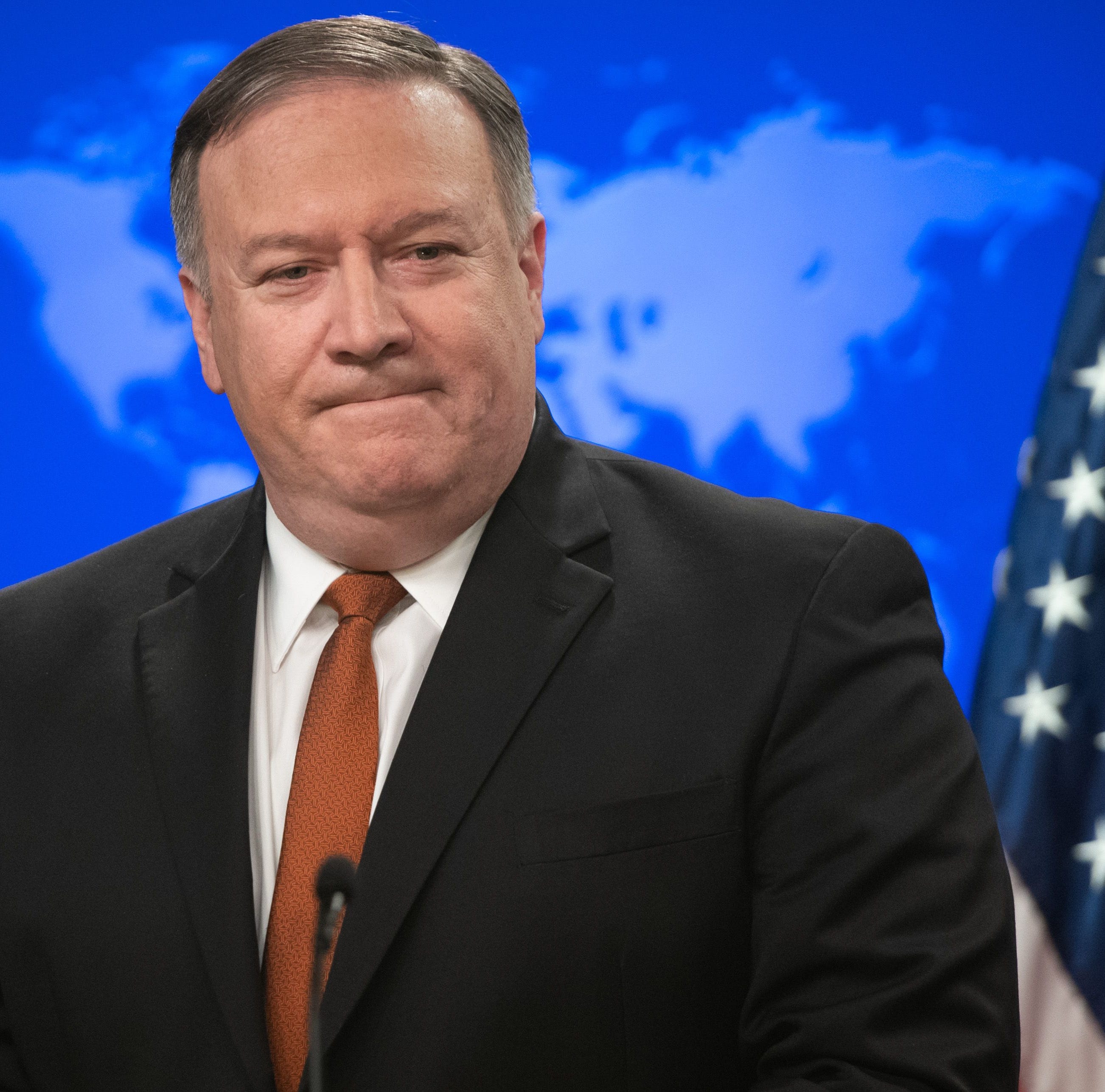 US Secretary of State Mike Pompeo speaks during a press conference at the State Department in Washington, DC, September 14, 2018. (Photo by SAUL LOEB / AFP)SAUL LOEB/AFP/Getty Images ORIG FILE ID: AFP_19412L