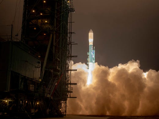 So far five military installations have been designated as Space Force bases: Patrick Air Force Base, Peterson, Schriever, and Buckley Air Force Bases in Colorado and Vandenberg Air Force Base in California. Shown is Vandenberg Air Force Base and a ULA Delta II rocket.