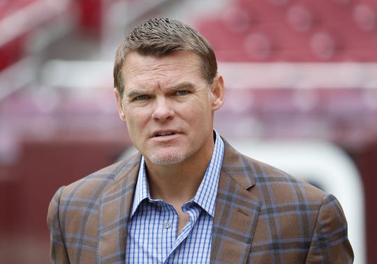 Indianapolis Colts GM Chris Ballard before the start of their game. The Indianapolis Colts play the Washington Redskins at FedEx Field in Landover MD. on Sunday, Sept. 16, 2018.