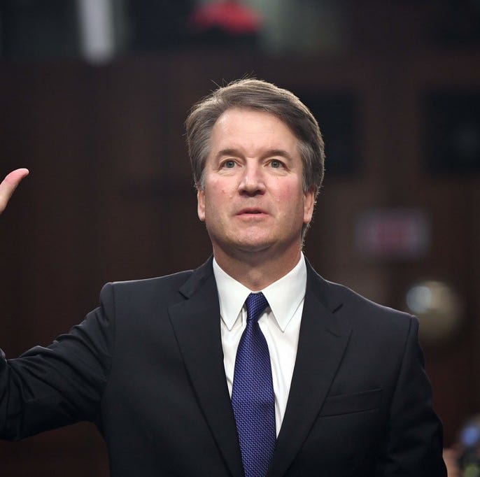 Supreme Court nominee Brett Kavanaugh is sworn in for his confirmation hearings, Sept. 4, 2018, Washington, D.C.
