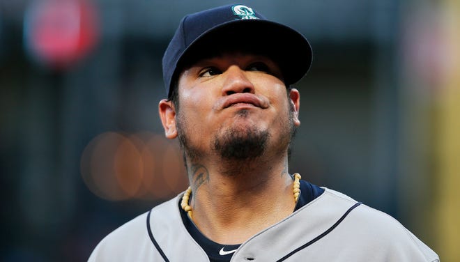 Felix Hernandez was briefly removed from the Mariners' rotation following an 11-4 loss to the Rangers in Arlington on Aug. 7.