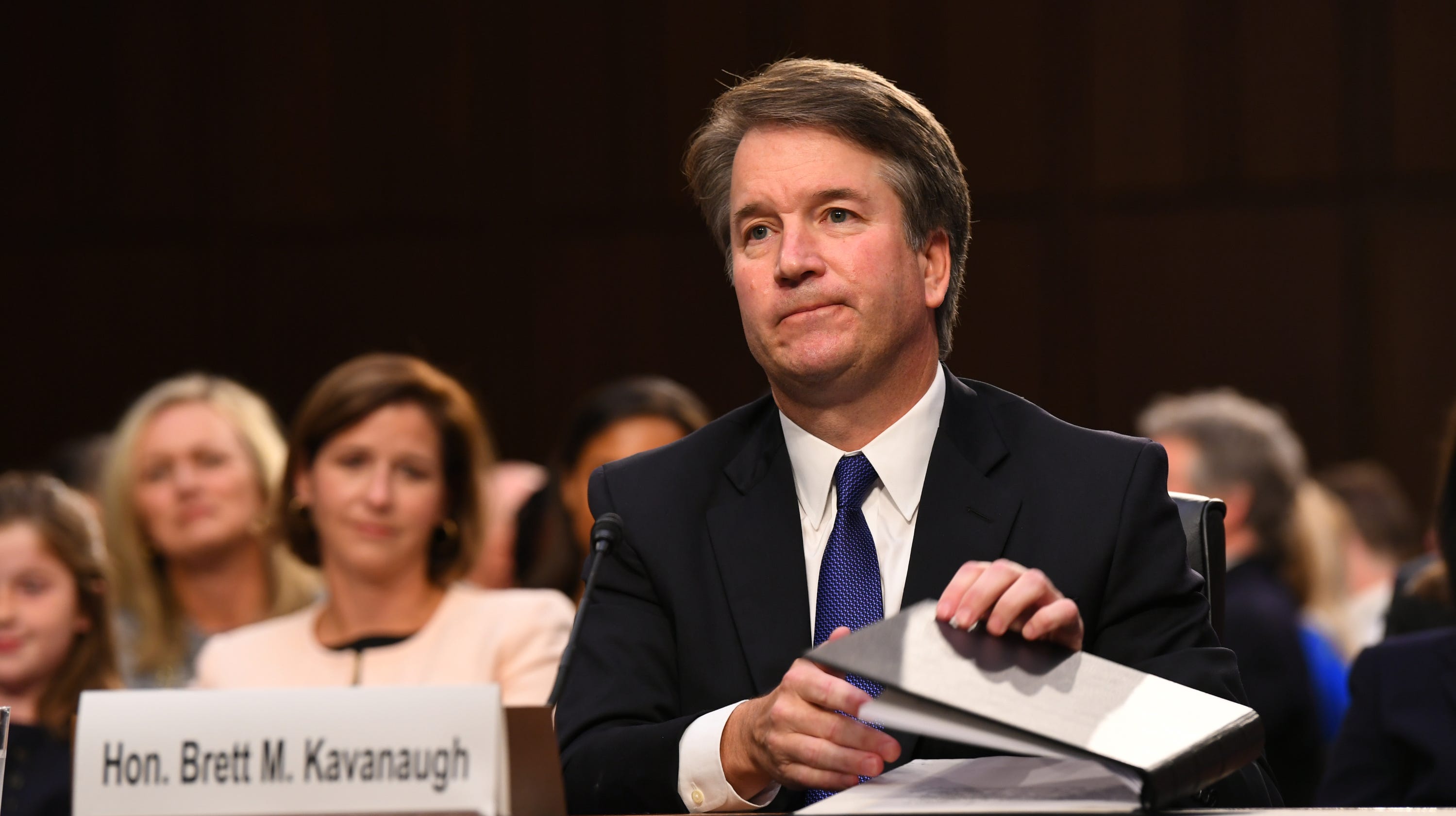 Image result for PHOTOS OF KAVANAUGH AT 9/27/18 HEARING