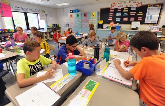 Tonda Elementary students work on their studies during class, Monday, Sept. 17, 2018 in Canton, Mich.