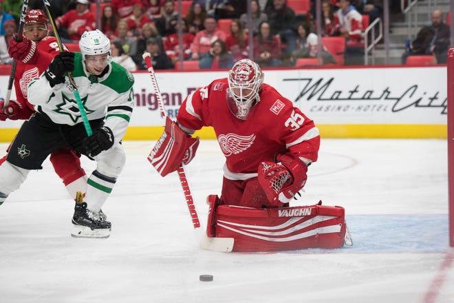 Wings goalie Jimmy Howard played in 60 games last season, finishing with a record of 22-27-9 with a 2.85 goals-against average and .910 save percentage.