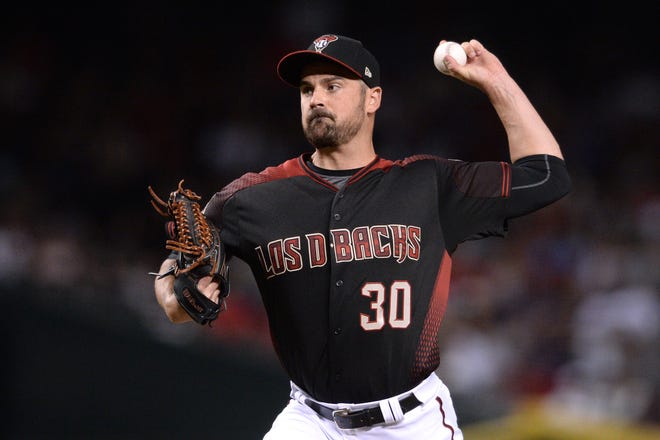 Sep 8, 2018: Arizona Diamondbacks relief pitcher T.J. McFarland (30) works against a Atlanta Braves batter during the seventh inning at Chase Field.
