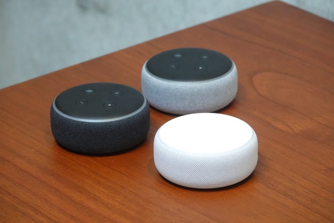 Amazon's new re-designed Dot speakers