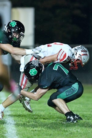 Mountain Heritage defeated Hendersonville 22-21 in their game at Mountain Heritage High School in Burnsville on Sept. 21, 2018. 