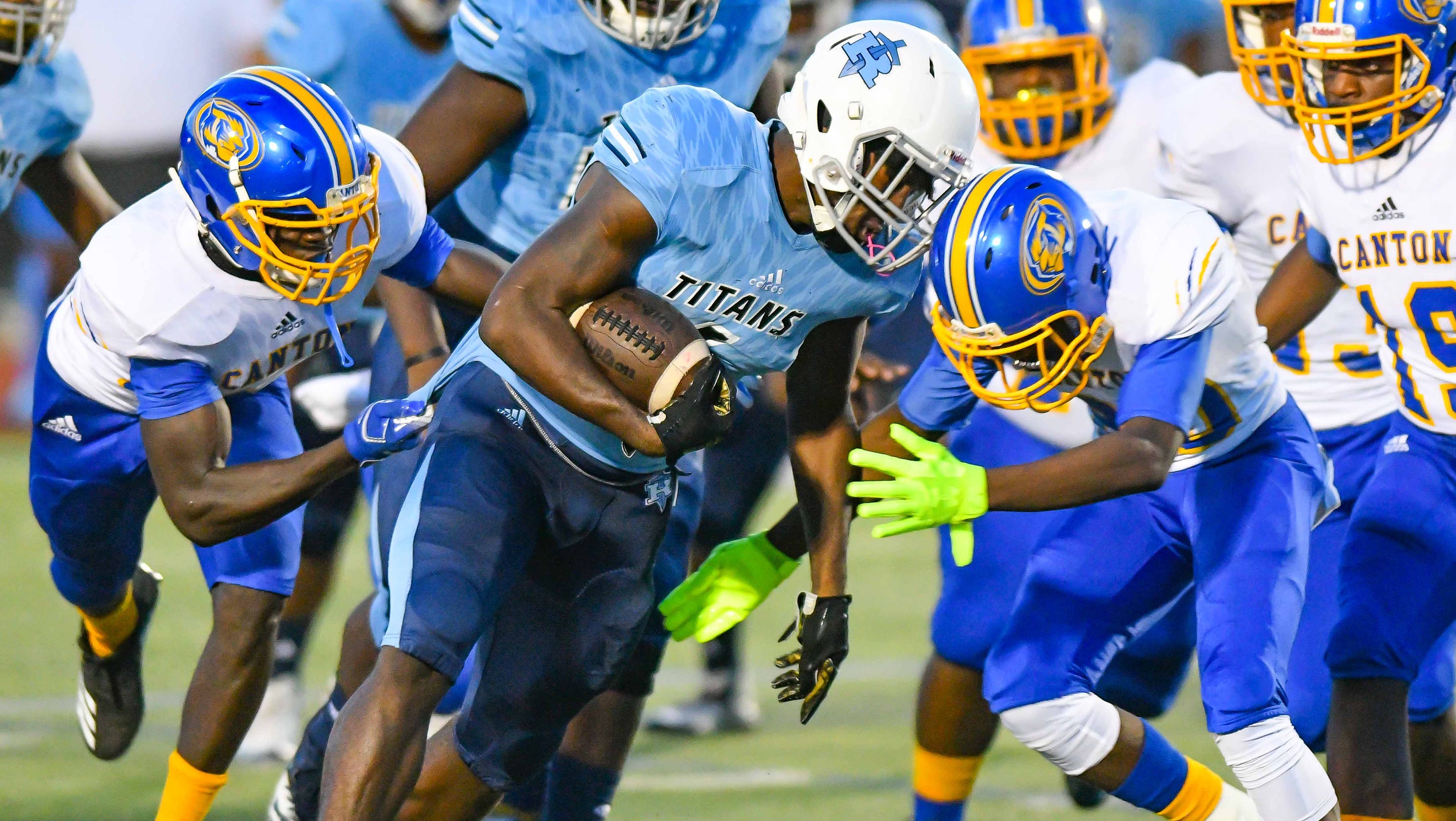 Young runs for four TDs as Ridgeland hangs on to beat Canton 38-35 Young runs for four TDs as Ridgeland hangs on to beat Canton 38-35