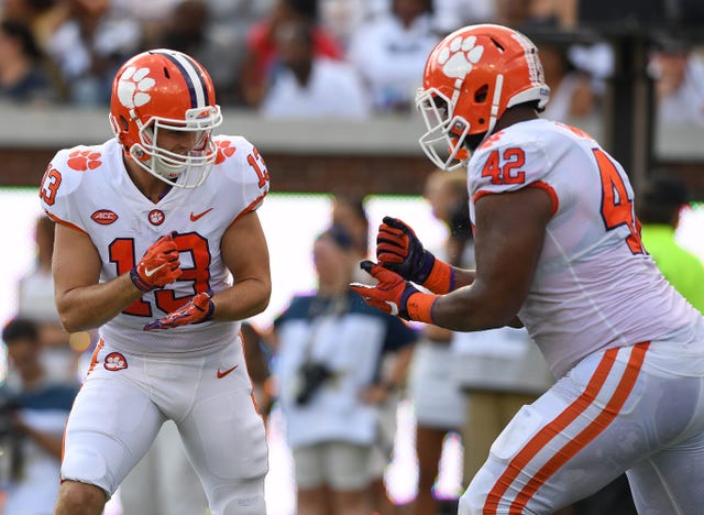 Clemson Football Wide Receiver Hunter Renfrow Gets Reps At