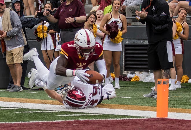 Green (3) was sidelined in the third quarter of ULM's 35-27 loss to Troy and did not return.