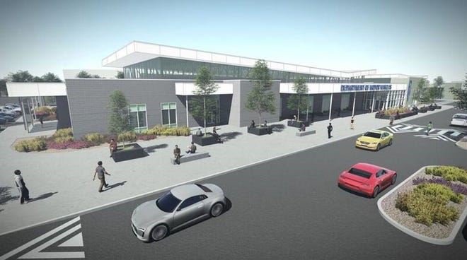 A rendering of the future Department of Motor Vehicles office in south Reno. It is expected to open in October of 2020.