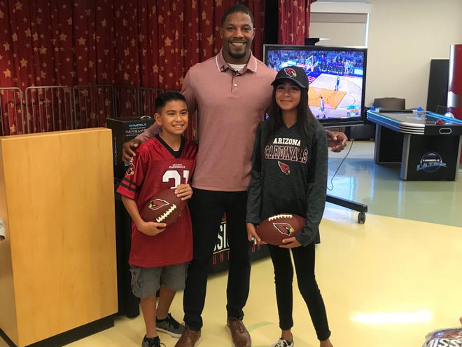 David Johnson visited Cardon Children's Medical Center on Monday to donate video-games to the hospital