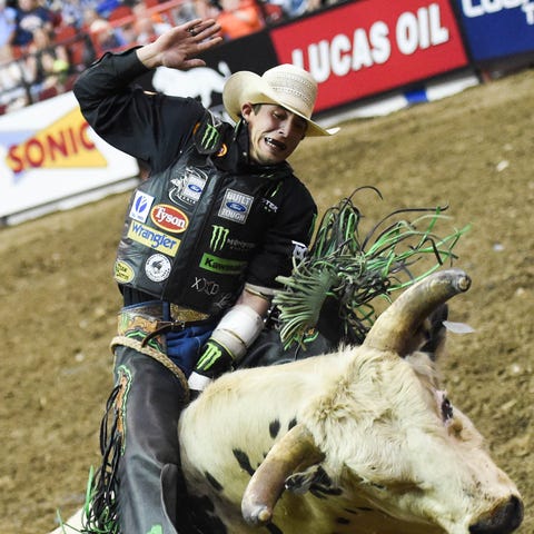J.B. Mauney, now 31, rode his first bull at 13...