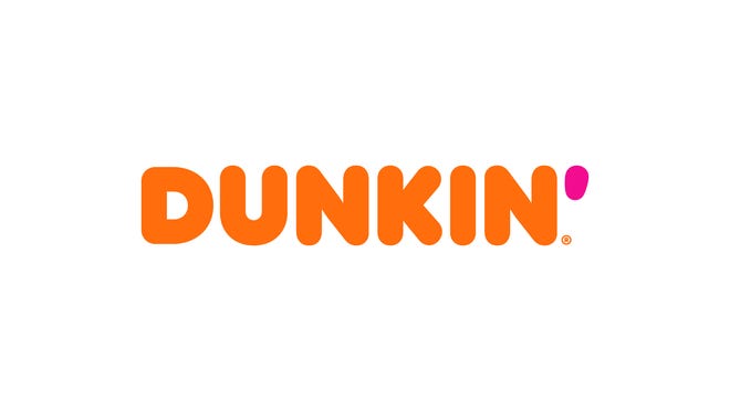 This undated image provided by Dunkin' shows a new Dunkin' logo that will be in restaurants in January 2019.