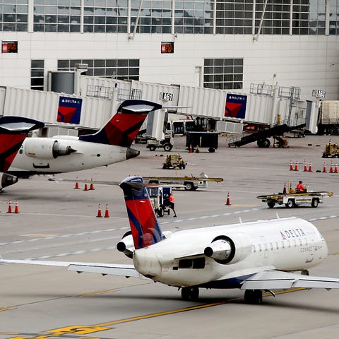 Delta Air Lines planes at the McNamara terminal at