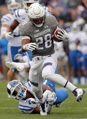 Northwestern running back Jeremy Larkin retired from football because of a recent diagnosis of cervical stenosis.