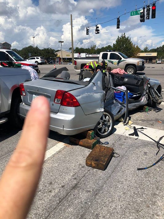 Gulf Breeze resident extricated by Jaws of Life after U.S. 98 crash