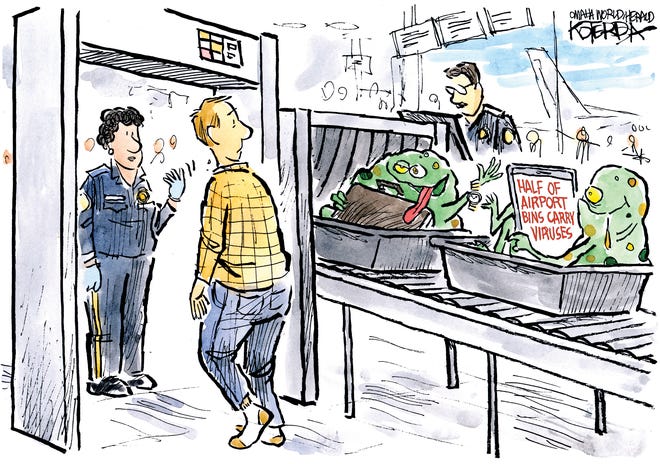 Airport cartoon