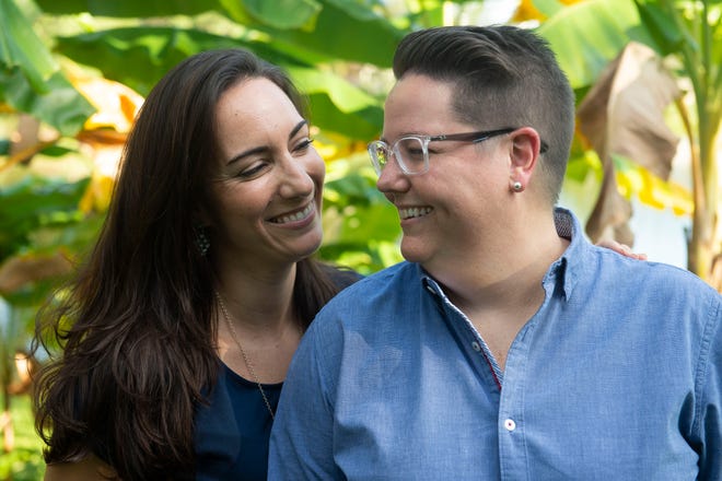 Lisa Davis (left) and her wife, Corinne Davis, of Palm City, have been married since 2010, when they traveled to Massachusetts to legally marry. The marriage was unrecognized by the state of Florida until 2015, when same-sex marriage became federally legal thanks to a ruling by the U.S. Supreme Court. Since they met online in 2007, many rights have changed for LGBTQ couples in the United States, including the repeal of the "don't ask, don't tell" policy and the ability for same-sex couples to legally adopt their children, two things they have experience dealing with. The Davises are concerned about rights changing for same-sex couples with a new U.S. Supreme Court appointee.