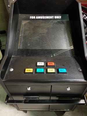 A gaming machine was seized by Oxnard police Wednesday at a business on Saviers Road.