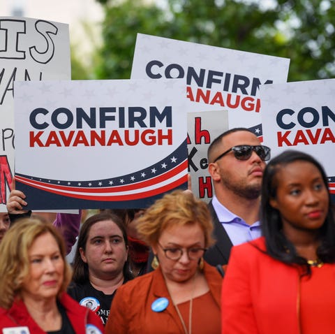 A protest on Capitol Hill on Sept 27, 2018.