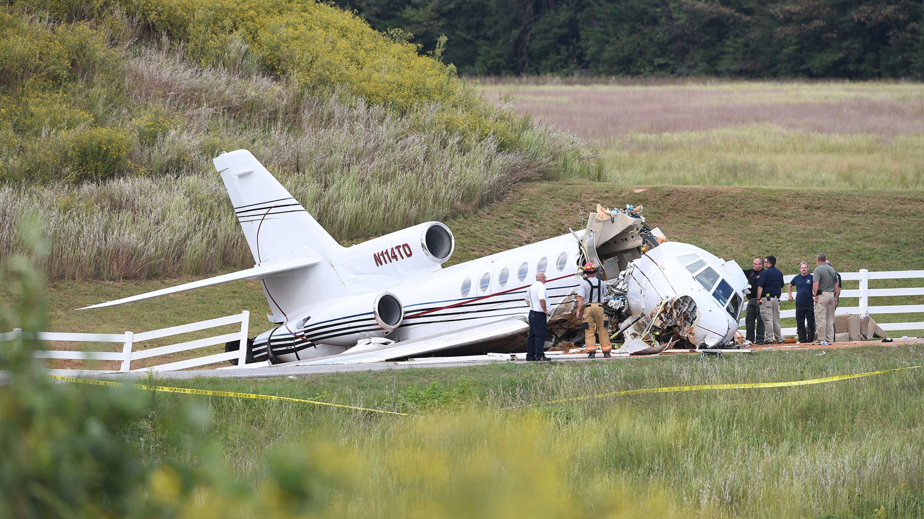 Pilots dead in Greenville airport jet crash, 2 passengers injured
