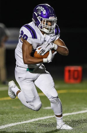 FILE – Brownsburg running back Donny Marcus (ran for 130 yards in Friday's win over HSE.