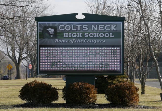 Exterior of Colts Neck High School in Colts Neck, NJ Wednesday February 14, 2018.