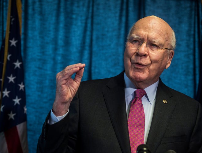 Sen. Patrick Leahy, D-VT., says that Supreme Court nominee Brett Kavanaugh wasn't telling the Senate Judiciary Committee the truth during his testimony last week. Leahy made the remarks at a news conference at his Burlington office on Monday, Oct. 1, 2018.