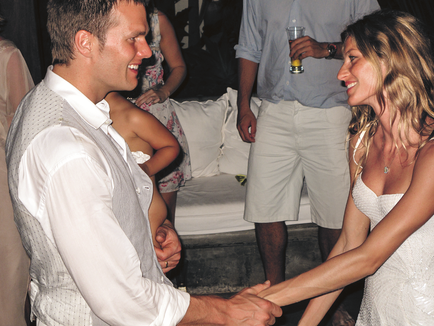 Gisele Bündchen and Tom Brady at their  wedding reception in 2009.