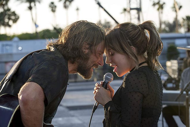 Bradley Cooper and Lady Gaga in "A Star is Born."