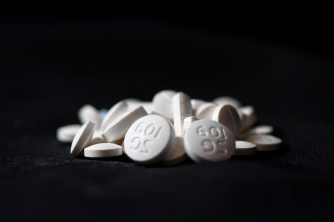 Tennessee nurse practitioner Christina Collins prescribed a patient 51 pills a day in 2011. The daily dose consisted of the drugs shown in this photo: 32 methadone, eight Roxicodone, four Soma, six Xanax and one Ambien.