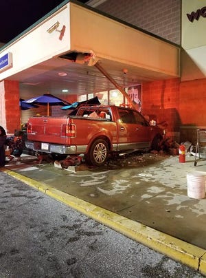 A truck crashed into the GIant in West Manchester Township Friday, Sept. 28. Photo courtesy of Joe Racette.