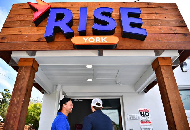 The public is greeted York County's second medical marijuana dispensary, RISE York, during an open house at 4395 West Market St. in West Manchester Township, Tuesday, Oct. 2, 2018. Dawn J. Sagert photo