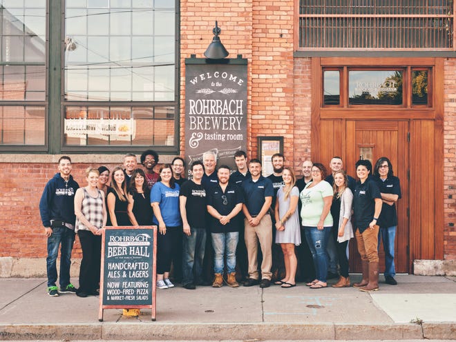 The Rohrbach team in front of the Rohrbach Brewery & Tasting Room.