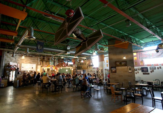 The interior of Right Brain Brewing Company owned by Russell Springsteen in Traverse City, Michigan on May 26, 2017.