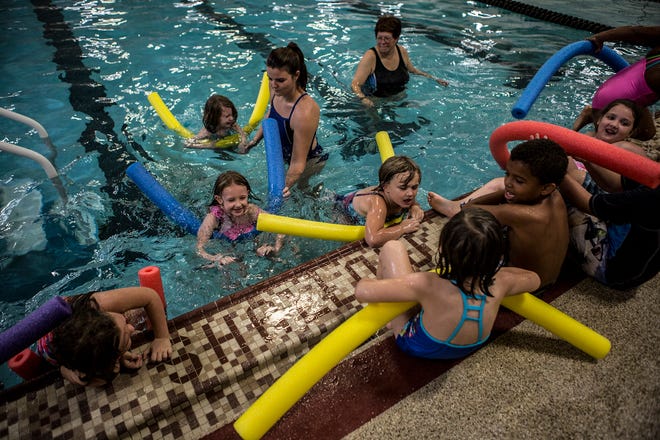 First graders from Ben Franklin Elementary School attend their last swimming lesson at the YMCA in this Advocate file photo.