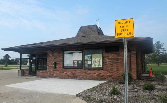 The building containing restrooms at the rest area along I-275 in Canton. The Michigan Department of Transportation recently announced the rest area would close in November.