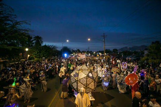 The All Souls Procession takes to the streets of Tuscon in early November.