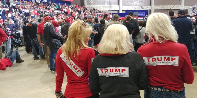 Promise Theme Threaded Through Trump S Rally Demonstration Outside