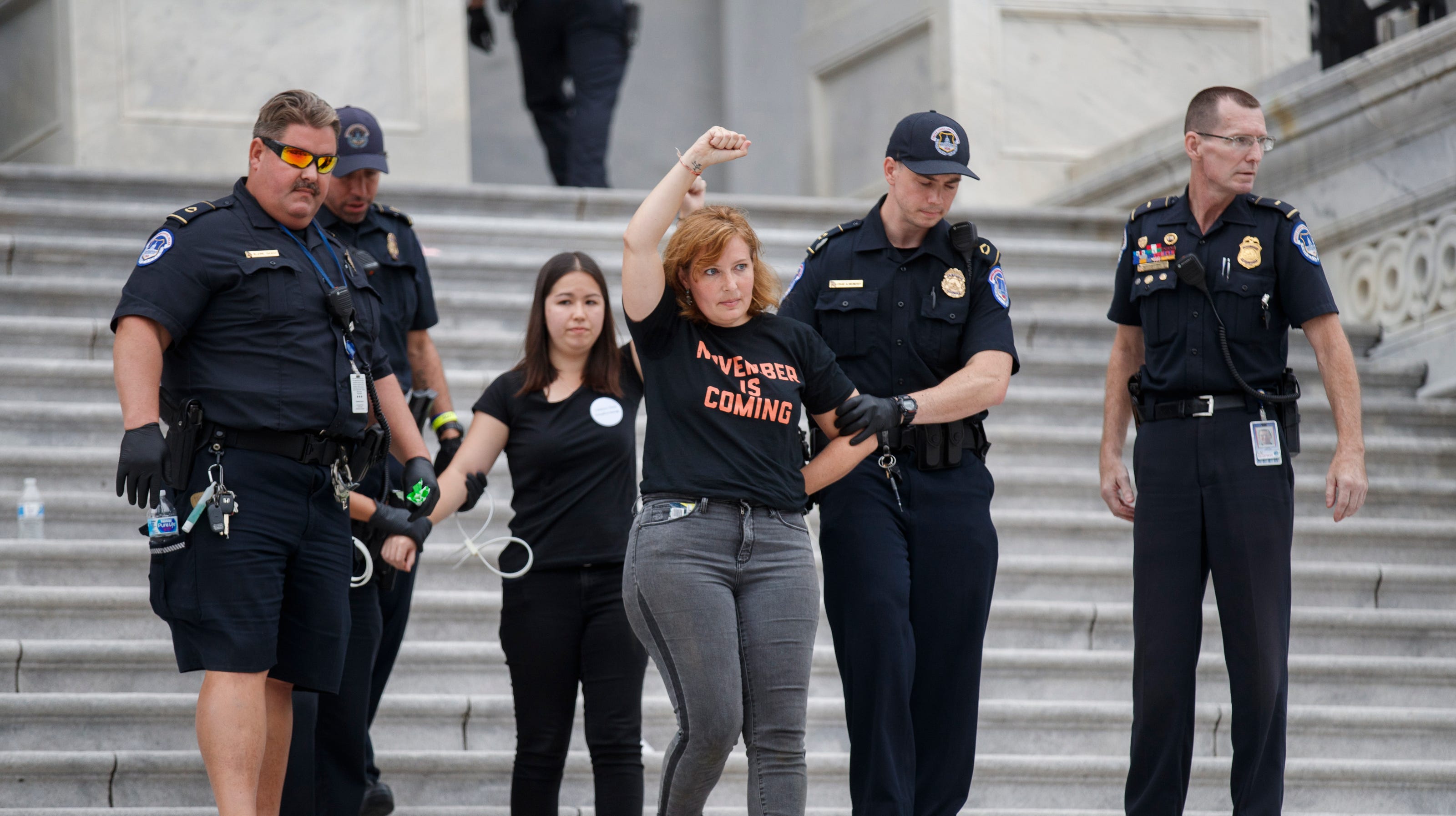 Kava Nope': Police arrest 164 as anti-Kavanaugh protesters take to Cap...