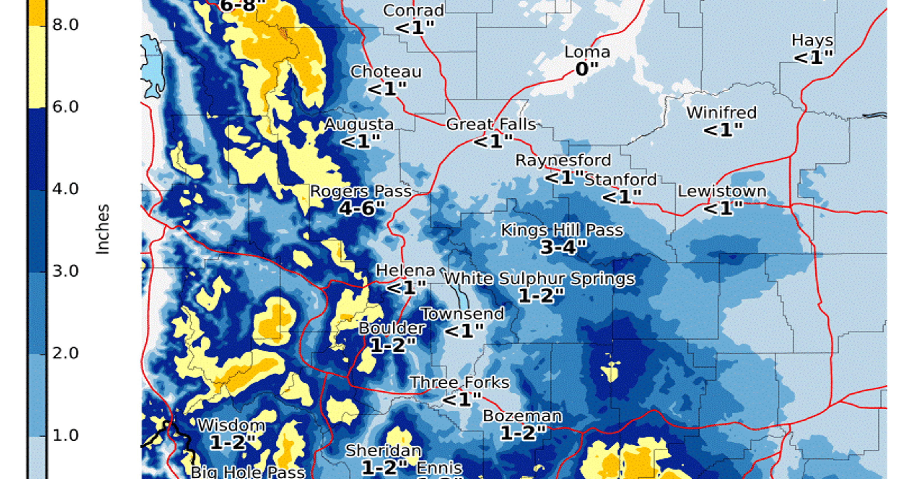snowy mountains weather forecast july