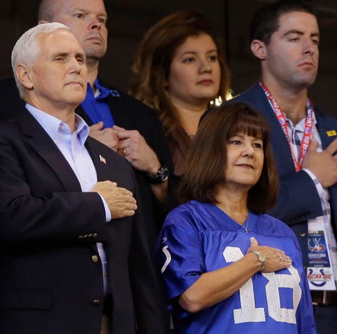 Vice President Mike Pence and his wife, Karen,...