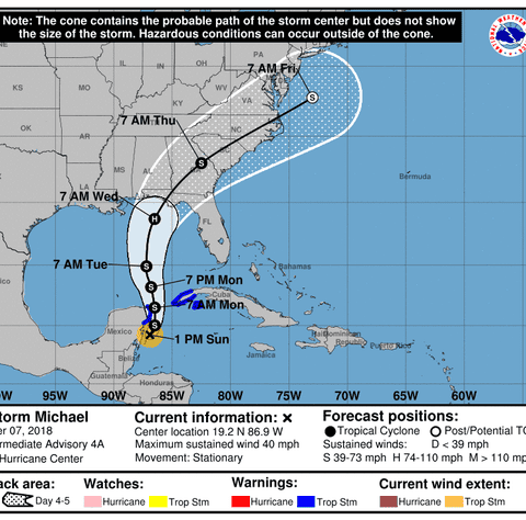 Tropical Storm Michael is forecast to make...
