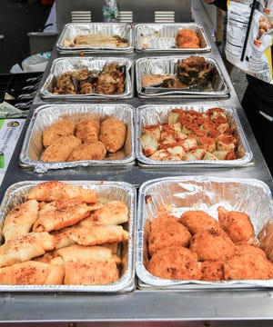 A food selection from Lavallette Pizza at the Columbus Day Festival in Seaside Heights on October 7, 2018. (Photo by Keith Muccilli, Correspondent)