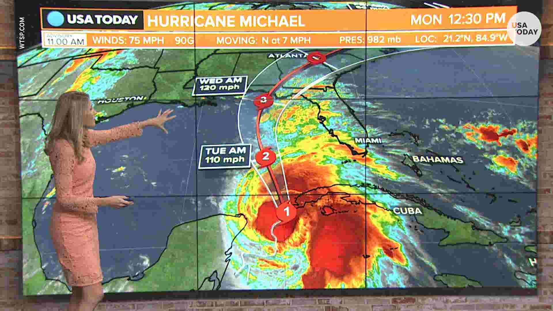ΑποτÎλεσμα εικόνας για Hurricane Michael approaches Florida, gains strength, evacuation ordered