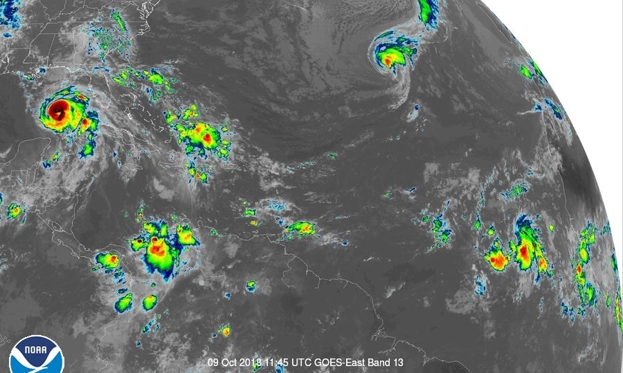 Tropical Storm Nadine forecast and path; Leslie strengthens into 
